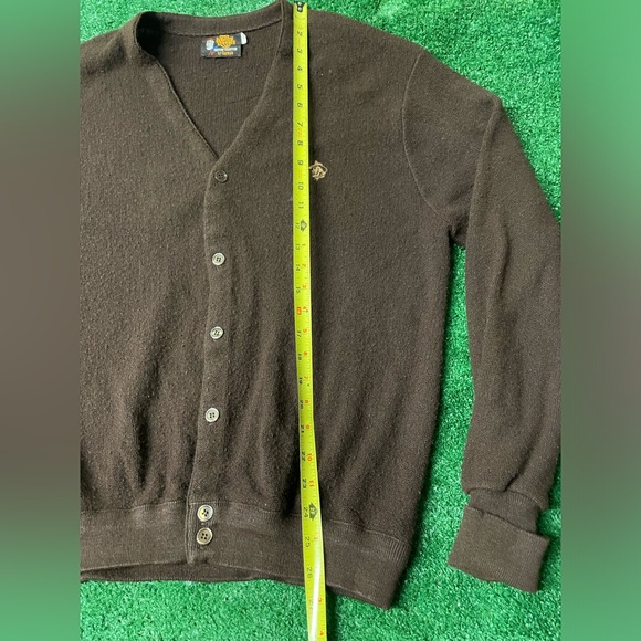 Kenny Rodger’s Vintage 1970’S Button up Sweater embroidered Brown Size L - Picture 7 of 8